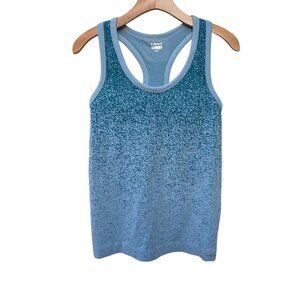 Hind Tank Top Racerback With Built It Sports Bra Blue Activewear Womens Large